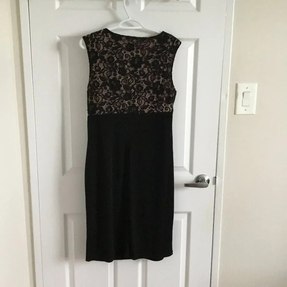 NWT LORI M BLACK Lace Cocktail DRESS SLEEVELESS NWT SIZE L - Picture 3 of 11